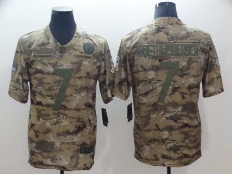Men Pittsburgh Steelers #7 Ben Roethlisberger Camo Nike Limited NFL Jersey->pittsburgh steelers->NFL Jersey